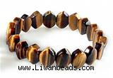 CTB28 7.5 inches 5*10*15mm oval tiger eye stretch bracelet