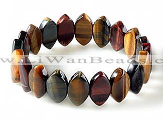 CTB29 7.5 inches 5*11*18mm oval tiger eye stretch bracelet