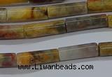 CTB316 15.5 inches 4*13mm tube crazy lace agate beads wholesale