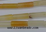 CTB321 15.5 inches 4*13mm tube yellow jade beads wholesale