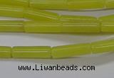 CTB323 15.5 inches 4*13mm tube lemon jade beads wholesale