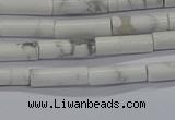 CTB340 15.5 inches 4*13mm tube white howlite beads wholesale