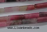 CTB346 15.5 inches 4*13mm tube pink wooden jasper beads wholesale