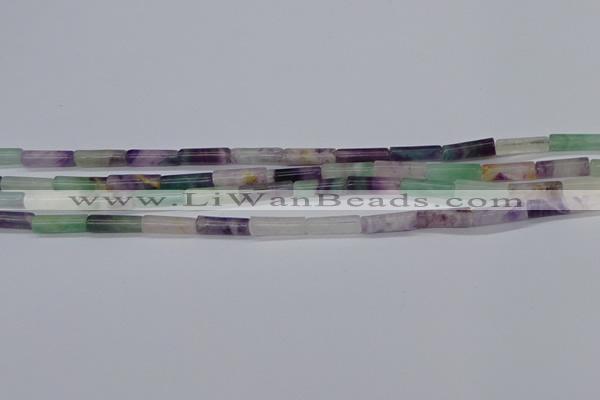 CTB348 15.5 inches 4*13mm tube fluorite beads wholesale