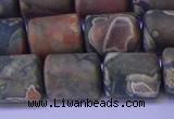 CTB568 15.5 inches 10*13mm triangle matte rhyolite beads