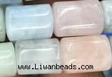 CTB602 15.5 inches 10*11mm - 10*12mm tube morganite beads