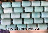 CTB655 15.5 inches 12*16mm faceted tube amazonite beads