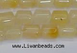 CTB701 15.5 inches 6*8mm tube yellow jade beads wholesale