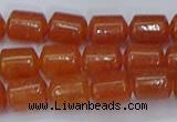 CTB704 15.5 inches 6*8mm tube red aventurine beads wholesale