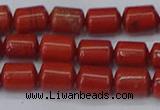 CTB709 15.5 inches 6*8mm tube red jasper beads wholesale