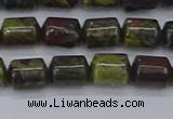 CTB713 15.5 inches 6*8mm tube dragon blood jasper beads wholesale