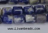 CTB715 15.5 inches 6*8mm tube white lace sodalite beads wholesale