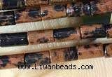 CTB817 15.5 inches 2*4mm tube mahogany obsidian beads wholesale