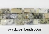 CTB850 13*25mm - 15*28mm faceted flat tube gemstone beads