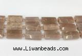 CTB861 13*25mm - 15*28mm faceted flat tube moonstone beads