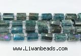 CTB888 15.5 inches 13*25mm - 14*19mm faceted tube apatite beads