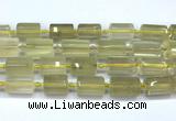 CTB945 15 inches 13*25mm - 14*19mm faceted tube lemon quartz beads