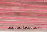 CTB969 15 inches 2*4mm tube rose quartz beads