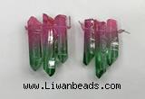 CTD1225 Top drilled 7*30mm - 9*45mm sticks plated quartz beads