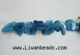 CTD1507 Top drilled 25*40mm - 35*55mm freeform agate slab beads