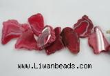 CTD1511 Top drilled 30*50mm - 40*65mm freeform agate slab beads