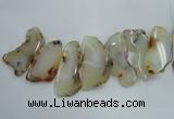 CTD1516 Top drilled 30*50mm - 45*65mm freeform agate slab beads