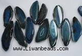 CTD1521 Top drilled 25*50mm - 30*60mm freeform agate slab beads