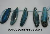 CTD1527 Top drilled 30*50mm - 35*75mm freeform agate slab beads