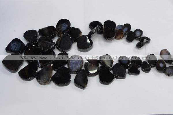 CTD1550 Top drilled 10*15mm - 25*30mm freeform agate beads