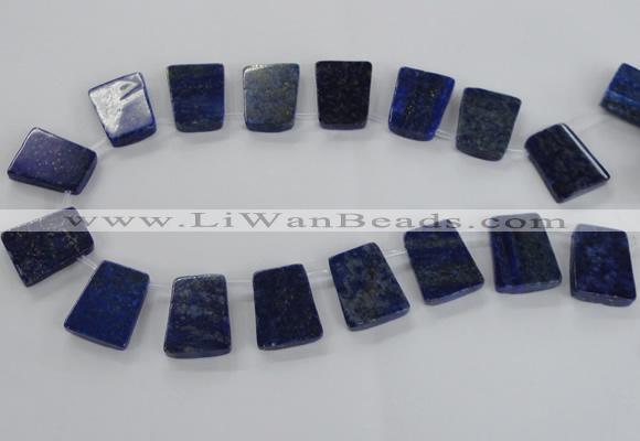 CTD1590 Top drilled 20*25mm trapezoid lapis lazuli gemstone beads