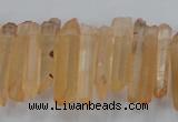 CTD1630 Top drilled 5*20mm - 8*30mm sticks red quartz beads