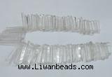 CTD1639 Top drilled 5*30mm - 7*60mm sticks white crystal beads