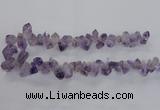 CTD1642 Top drilled 10*20mm - 15*25mm faceted nuggets amethyst beads