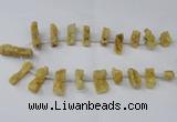 CTD1652 Top drilled 10*20mm - 15*40mm freeform druzy agate beads