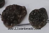 CTD1673 Top drilled 18*25mm - 25*35mm freeform druzy agate beads