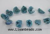 CTD1684 Top drilled 15*25mm - 30*35mm nuggets druzy agate beads