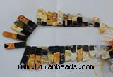 CTD1985 Top drilled 10*25mm - 12*50mm sticks agate gemstone beads