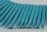 CTD2023 Top drilled 5*20mm - 5*45mm sticks turquoise beads