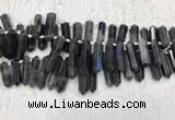 CTD2115 Top drilled 10*25mm - 12*45mm sticks labradorite beads