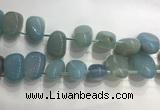 CTD2126 Top drilled 15*25mm - 18*25mm freeform agate beads