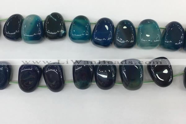 CTD2127 Top drilled 15*25mm - 18*25mm freeform agate beads