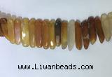 CTD2162 Top drilled 8*20mm - 10*40mm sticks agate gemstone beads