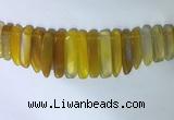 CTD2163 Top drilled 8*20mm - 10*40mm sticks agate gemstone beads