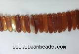 CTD2167 Top drilled 8*20mm - 10*40mm sticks agate gemstone beads