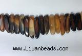 CTD2171 Top drilled 8*20mm - 10*40mm sticks agate gemstone beads