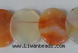 CTD22 Top drilled 20*30mm oval agate gemstone beads wholesale