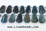 CTD2276 Top drilled 16*28mm - 20*30mm faceted freeform apatite beads