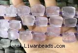 CTD2281 Top drilled 15*20mm - 17*23mm freeform amethyst beads