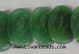 CTD23 Top drilled 20*30mm oval green aventurine beads wholesale