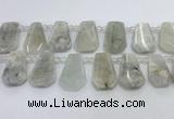 CTD2331 Top drilled 16*18mm - 20*30mm freeform white moonstone beads